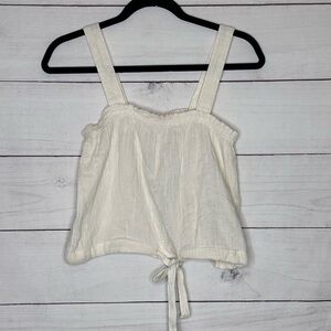 NWT Pact Off-white Organic Cotton Tie-Hem Size M